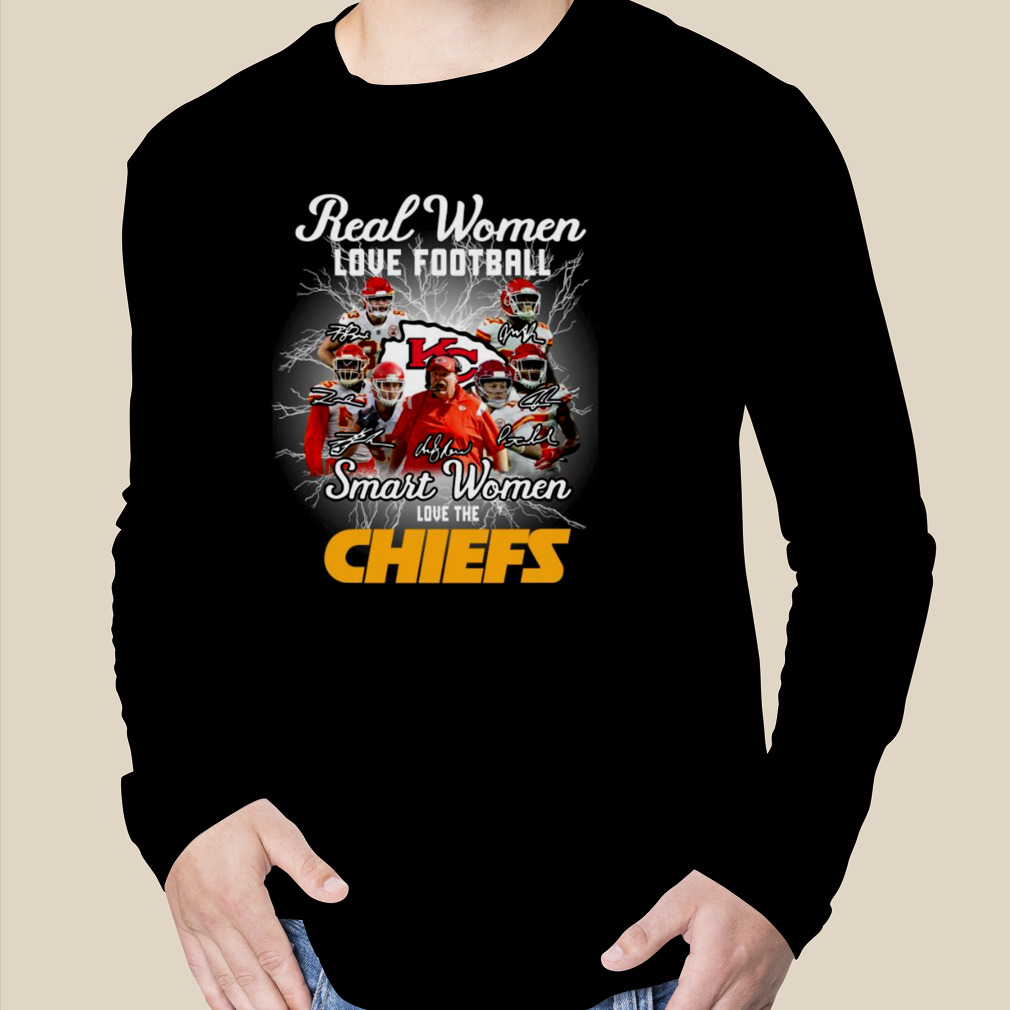 Kansas city Chiefs real women love Football smart women love the Kansas  city Chiefs team 2022 signatures t shirt - Limotees