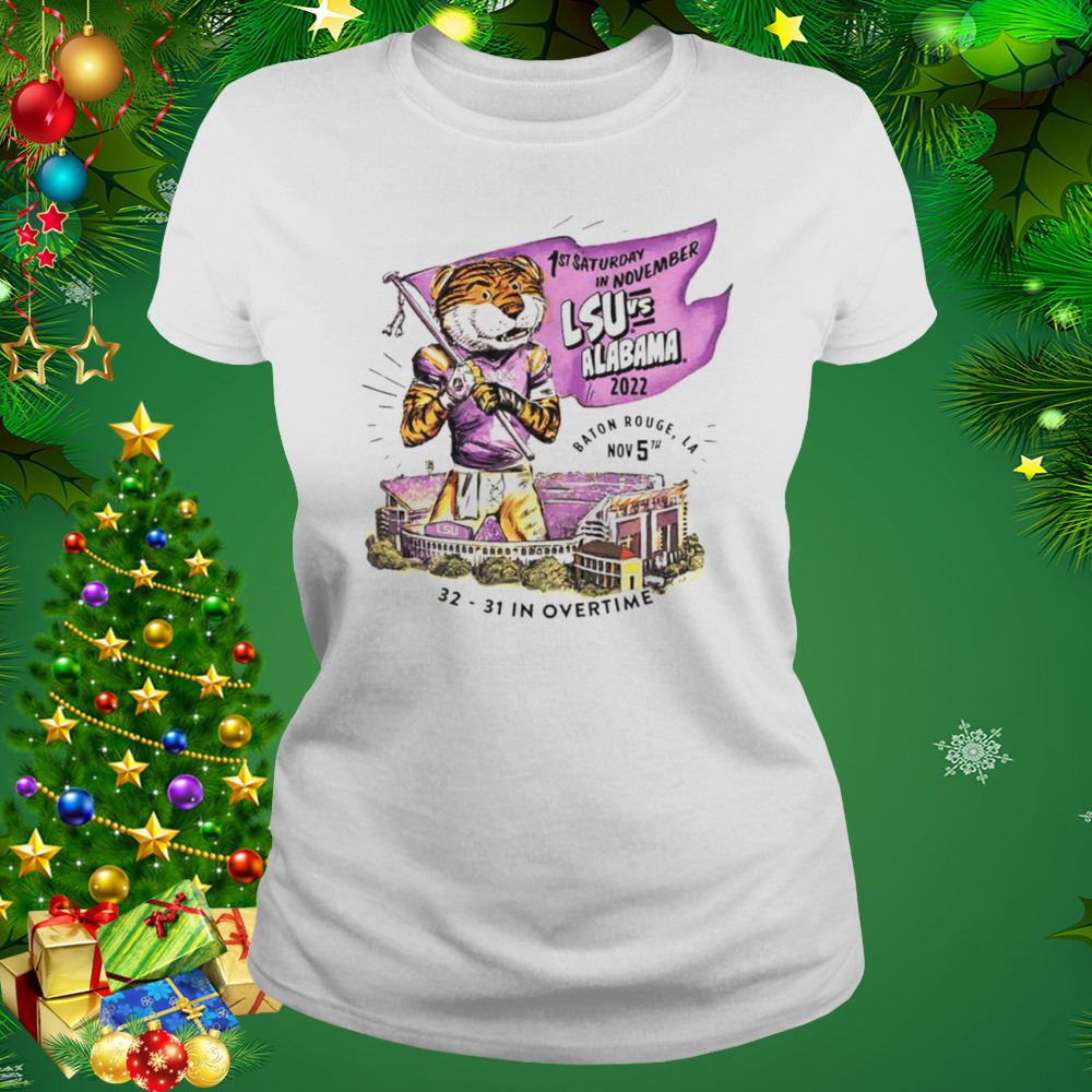 LSU Tigers vs Alabama Crimson Tide 1st saturday in november 2022 baton rouge LA shirt 2 Women's shirt