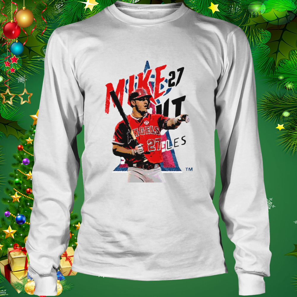 Mike Trout Number 27 Baseball shirt 3 Longsleeve shirt