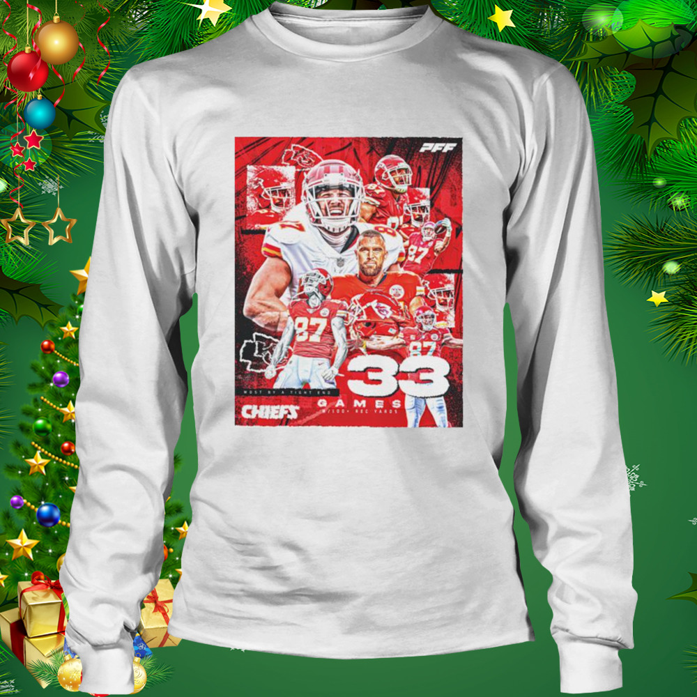 Most By Tight End Chiefs 33 Games shirt 3 Longsleeve shirt