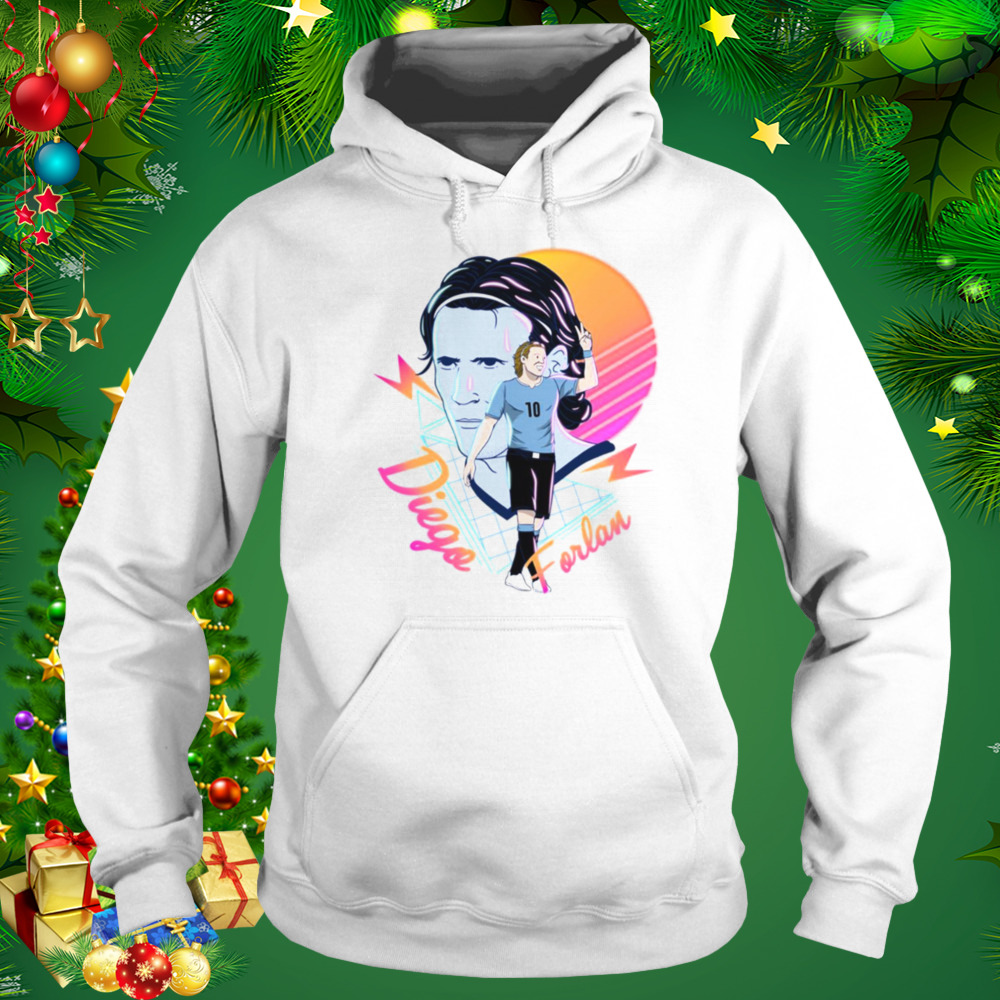 Retro Sunset Design Diego Forlan Football shirt 5 Hoodie shirt