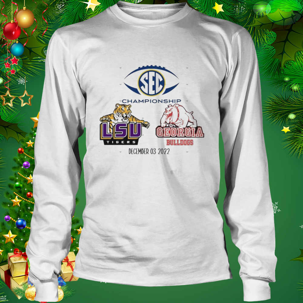 SEC Championship Game LSU Tigers vs Georgia Bulldogs December 3 2022 Shirt 3 Longsleeve shirt