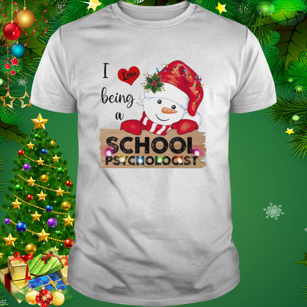 Santa Snowman I love being a School Psychologist Merry Christmas 2022 shirt 1 Unisex shirt