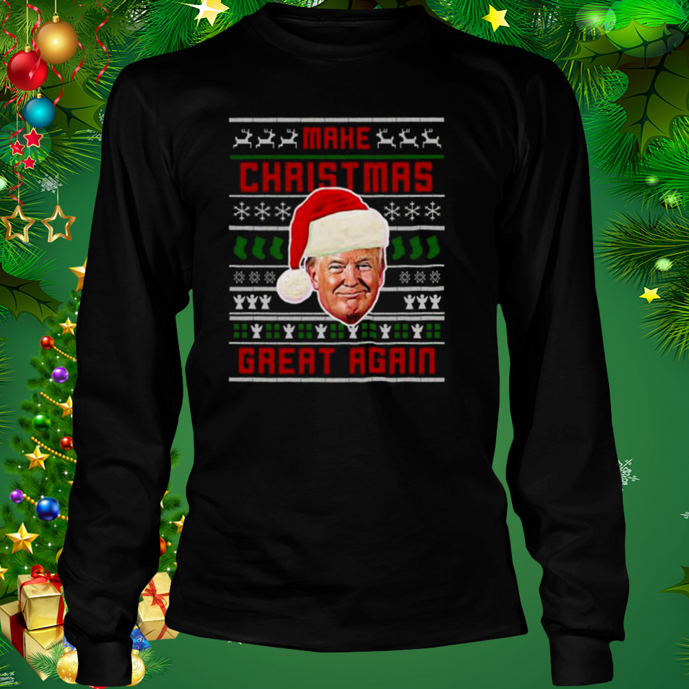 Santa Trump Make Christmas Great Again Ugly 2022 shirt 3 Longsleeve tshirt