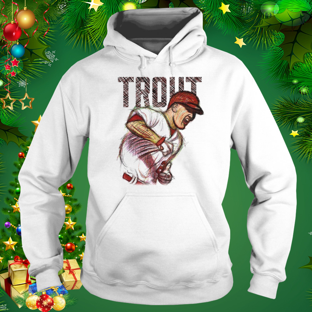 Sketch Art Mike Trout Fist Baseball shirt 5 Hoodie shirt