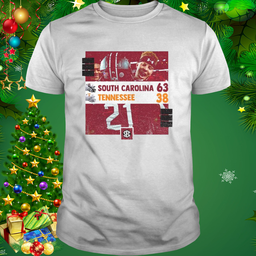 South Carolina 63 38 Tennessee Football 2022 SEC matchup final score shirt 1 Unisex shirt