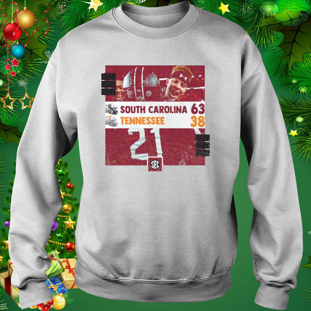 South Carolina 63 38 Tennessee Football 2022 SEC matchup final score shirt 4 Sweat shirt