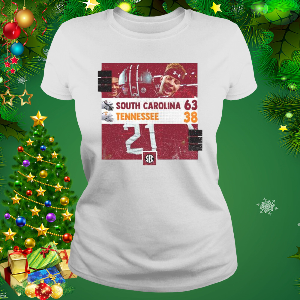 South Carolina 63 38 Tennessee Football 2022 SEC matchup final score shirt 2 Women's shirt