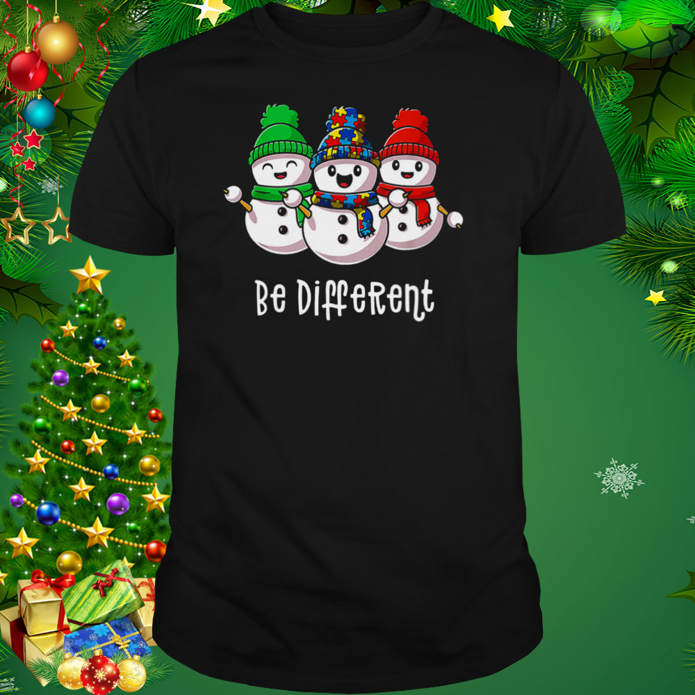 Sowmans Autism Be Different Merry Christmas shirt 1 Unisex tshirt