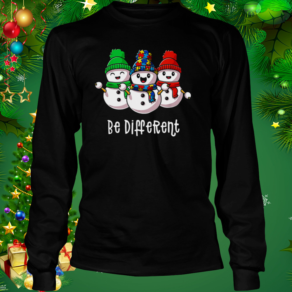 Sowmans Autism Be Different Merry Christmas shirt 3 Longsleeve tshirt