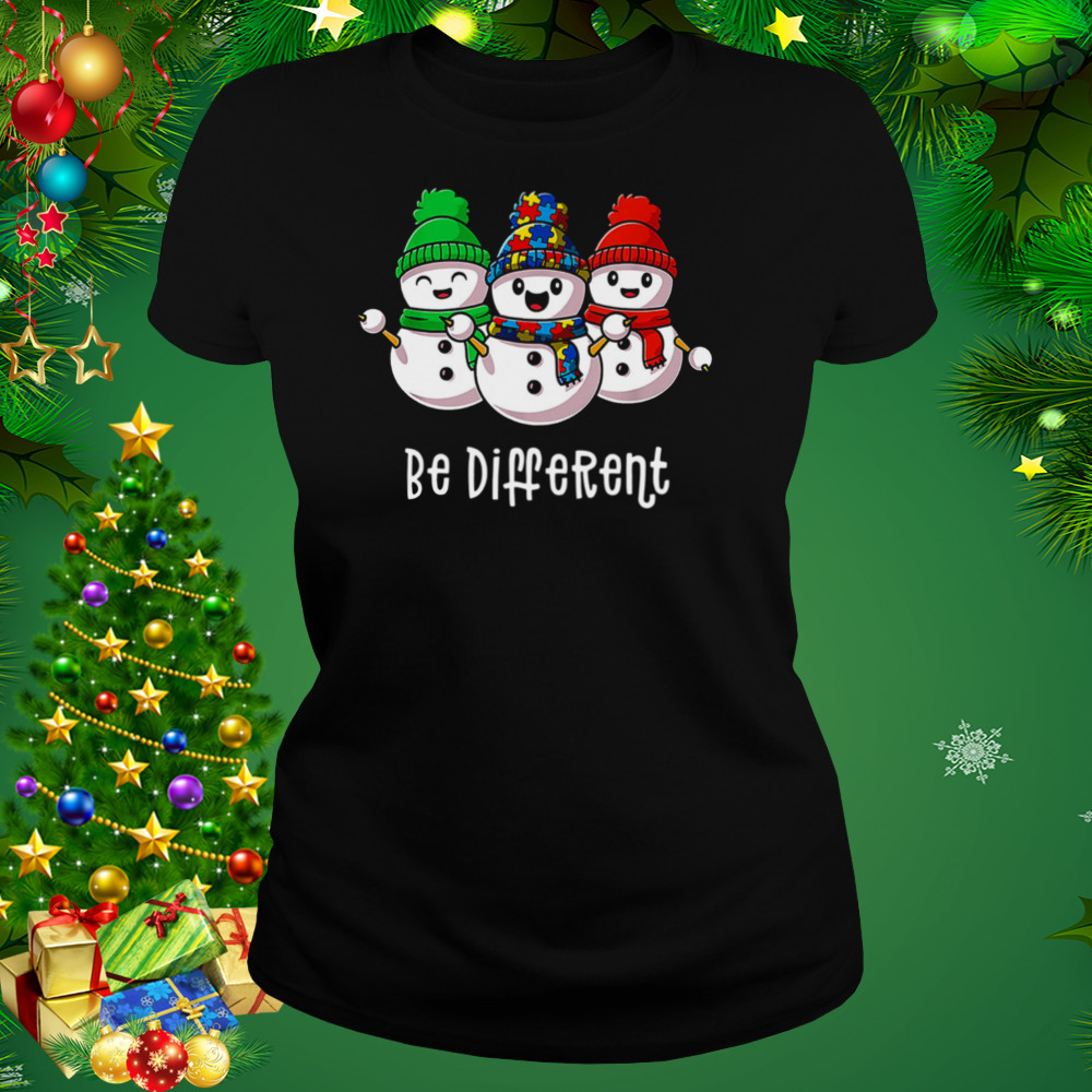 Sowmans Autism Be Different Merry Christmas shirt 2 Women's tshirt