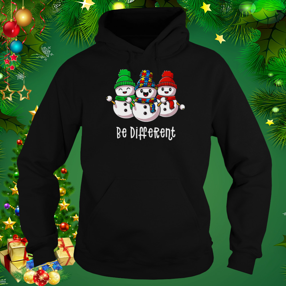 Sowmans Autism Be Different Merry Christmas shirt 5 Hoodie tshirt