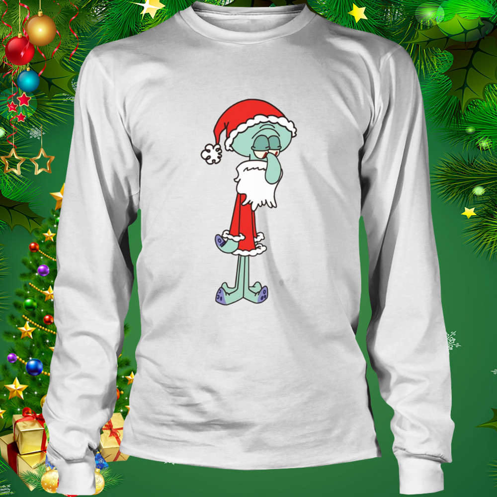 Squidward Santa Spongebob Christmas shirt 3 Longsleeve shirt