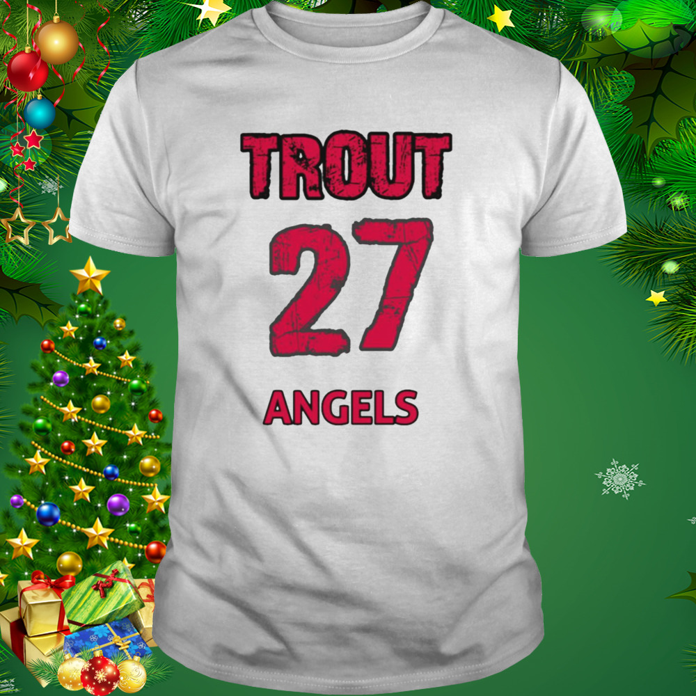 The 27 Angels Mike Trout Red Text Baseball shirt 1 Unisex shirt