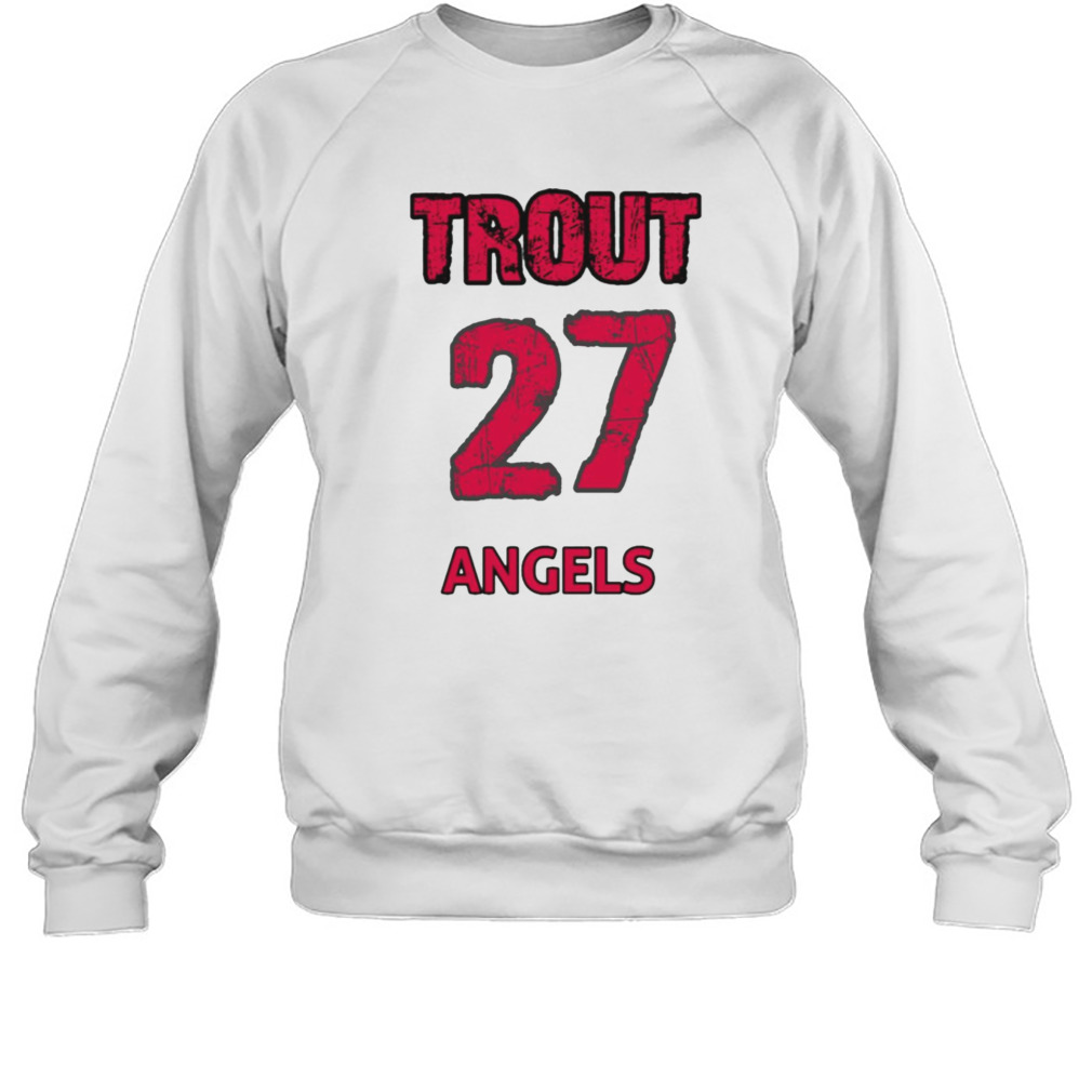 Mike Trout Los Angeles Angels baseball player 27 outline logo shirt,  hoodie, sweater, long sleeve and tank top