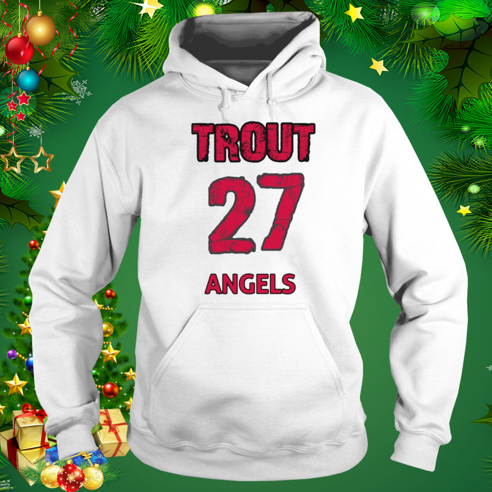 The 27 Angels Mike Trout Red Text Baseball shirt 5 Hoodie shirt