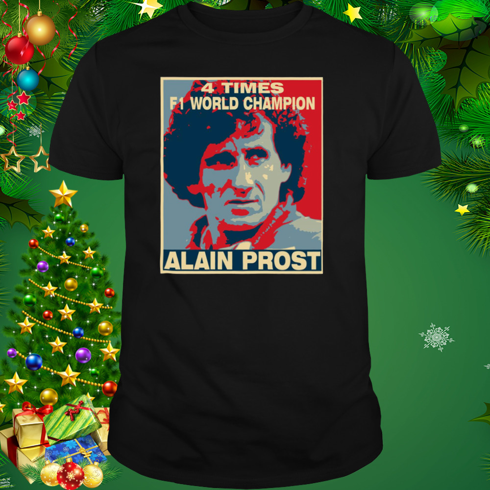 4 Times F1 Champion Alain Prost shirt