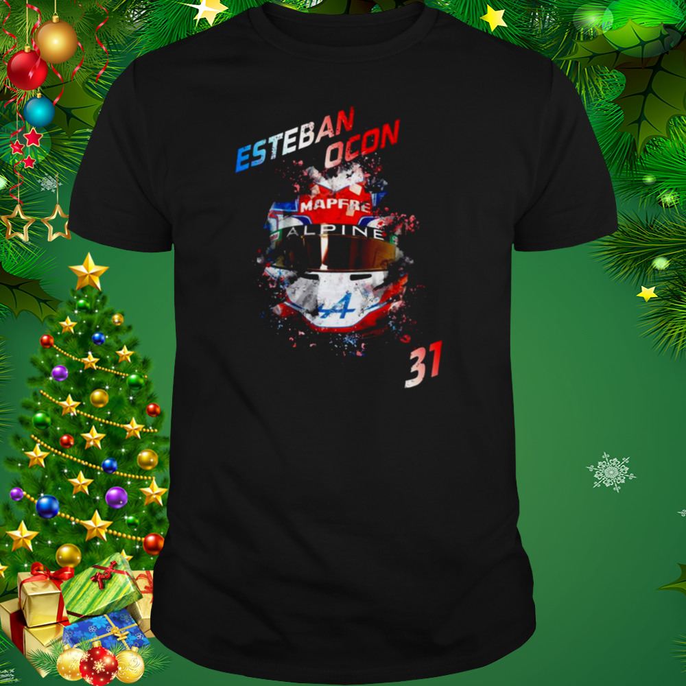 Aesthetic Design Helmet Esteban Ocon Formula 1 Racing shirt 1 Unisex tshirt