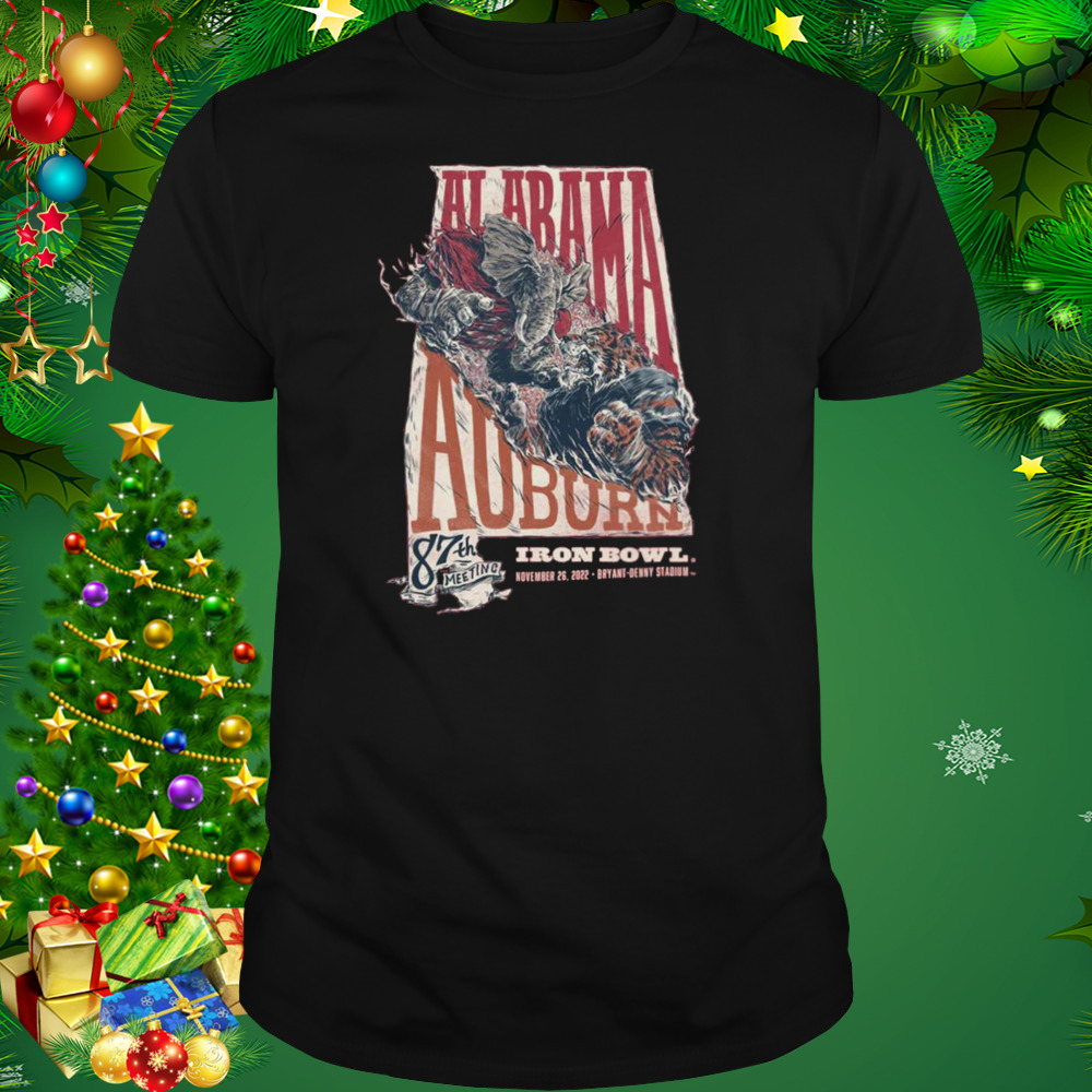 Alabama Vs Auburn 87th Meeting Iron Bowl 2022 Bryant Denny Stadium Shirt 1 Unisex tshirt