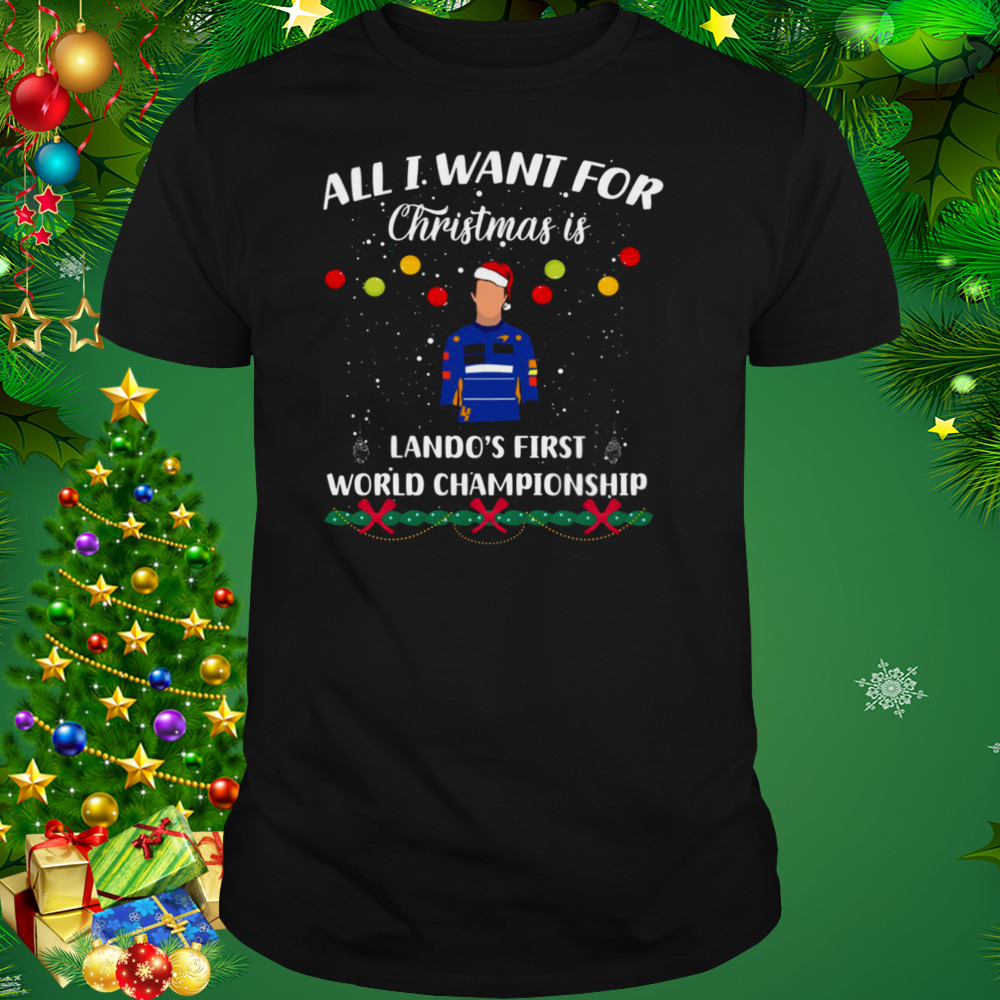 All I Want For Christmas Is Lando Norris Formula 1 F1 shirt 1 Unisex tshirt