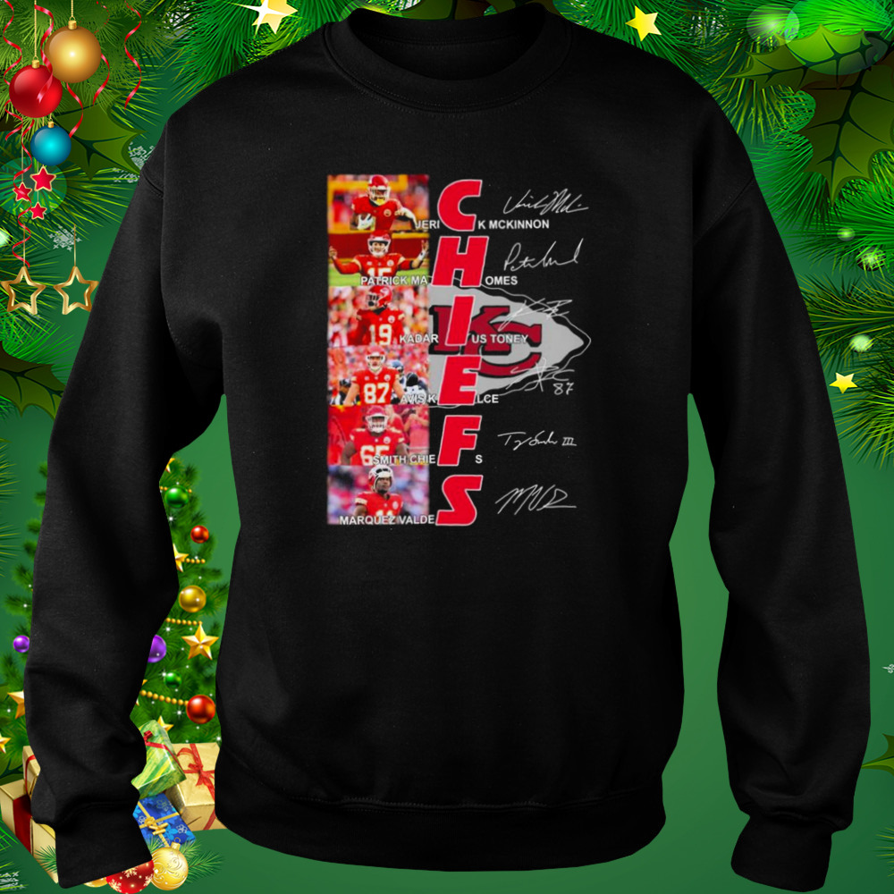 Awesome kansas City Chiefs Jerick Mckinnon Patrick Mahomes Kadarius Toney Signatures Shirt 4 Sweat tshirt