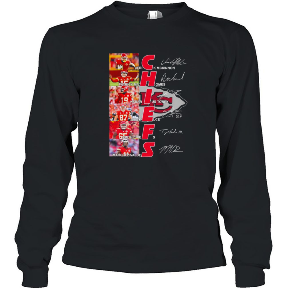 Awesome Kansas city Chiefs jerick mckinnon patrick mahomes kadarius toney  signatures shirt, hoodie, sweater, long sleeve and tank top