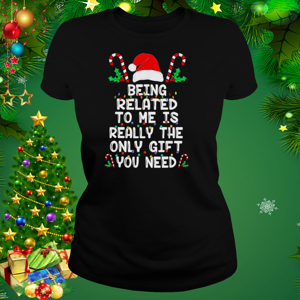 Being Related To Me Christmas Pajama Family Xmas Holiday T-Shirt 2 Women's tshirt