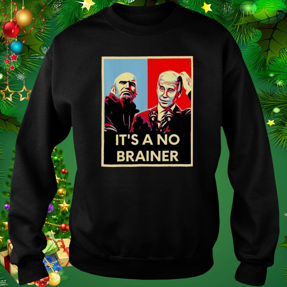 Biden Fetterman 2024 It’s a No Brainer Trump Xmas Political T-Shirt 4 Sweat tshirt