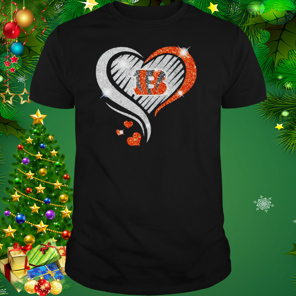 Cincinnati Bengals heart love diamond shirt 1 Unisex tshirt