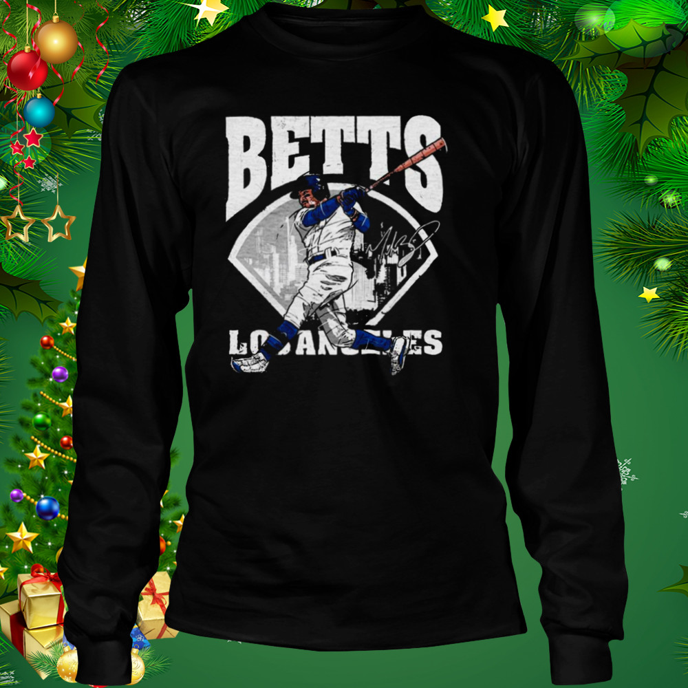 Distressed Design Mookie Betts Field Dodgers Baseball Signature Shirt 3 Longsleeve tshirt