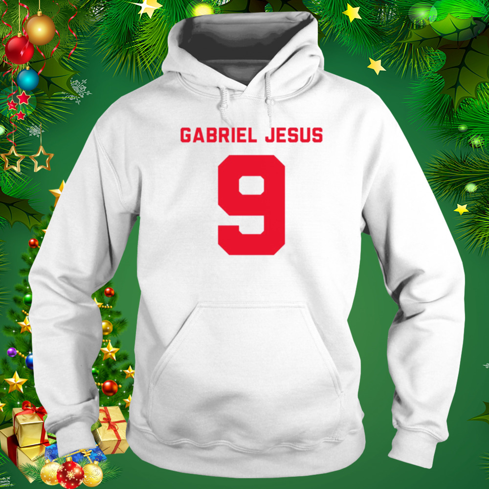 Gabriel Jesus 9 Arsenal shirt 5 Hoodie shirt