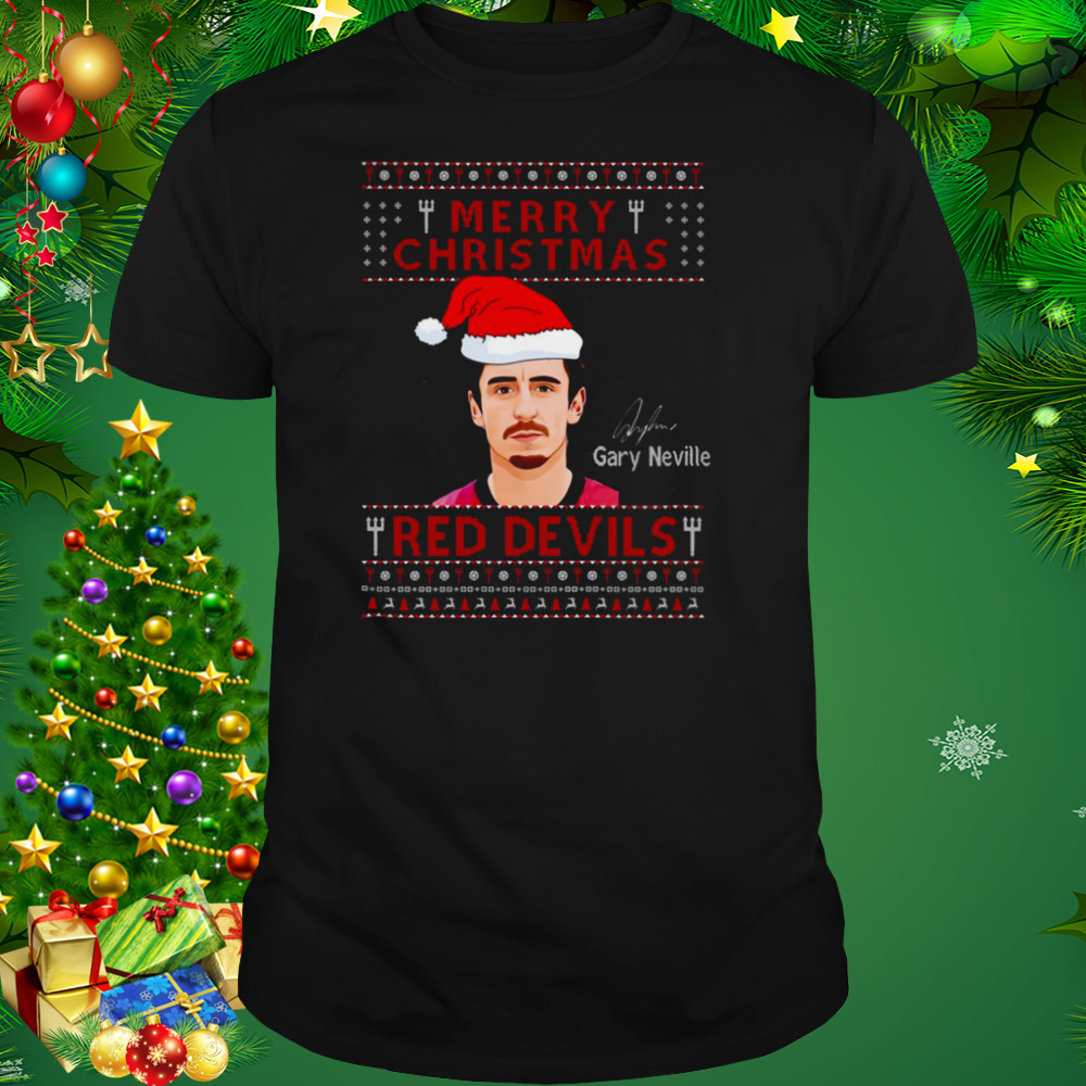Gary Neville Manchester United Merry Devil shirt - Wow Tshirt Store Online