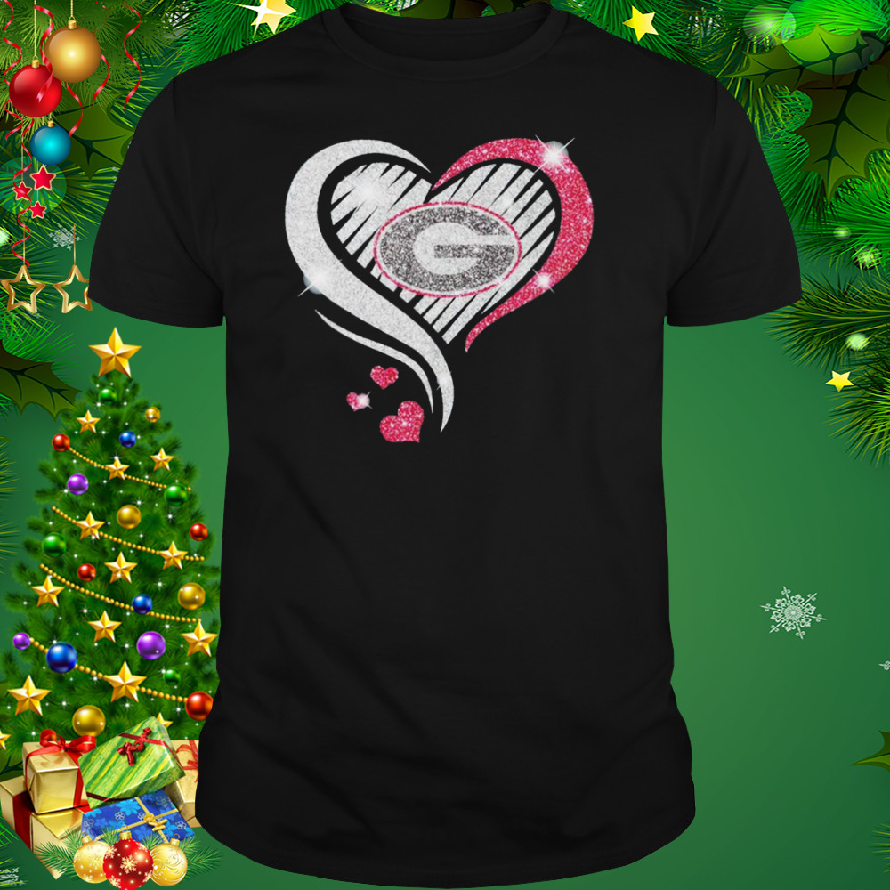 Georgia Bulldogs heart love diamond shirt 1 Unisex tshirt