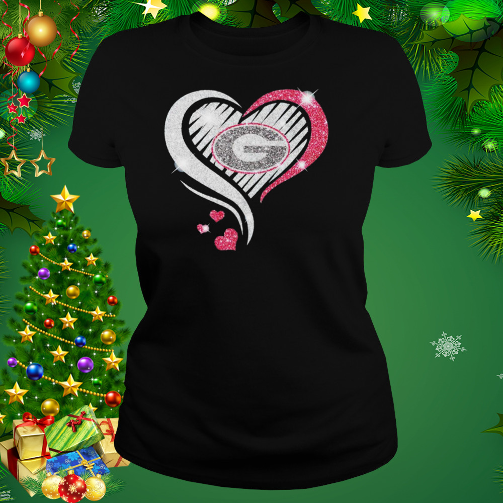 Georgia Bulldogs heart love diamond shirt 2 Women's tshirt