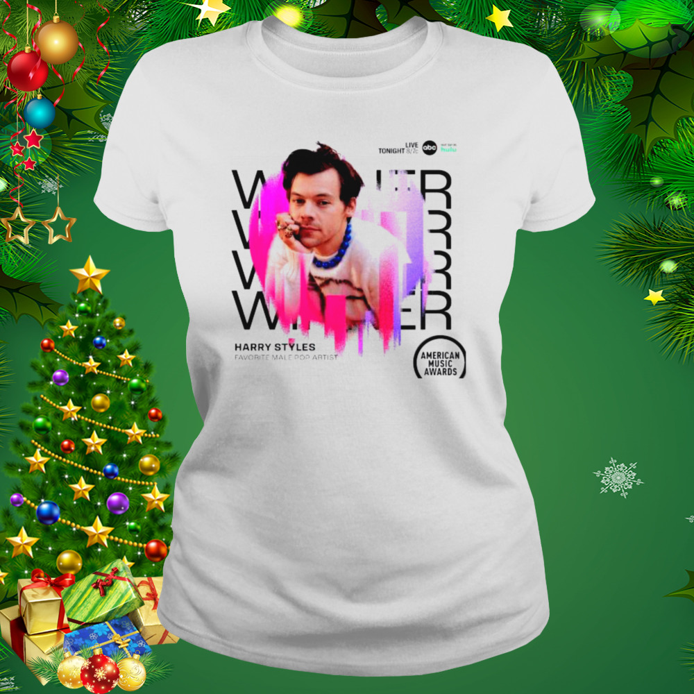 Harry styles winner favorite male pop artist amas award shirt 2 Women's shirt