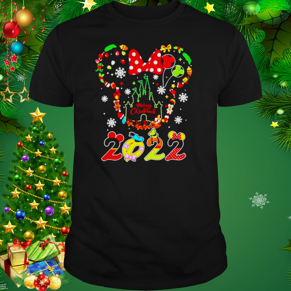 Mickey and minnie mouse disney merry Christmas 2022 T-shirt 1 Unisex tshirt