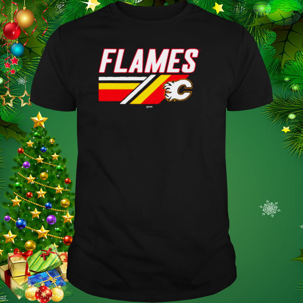 Nhl calgary flames logo black team jersey inspired shirt 1 Unisex tshirt