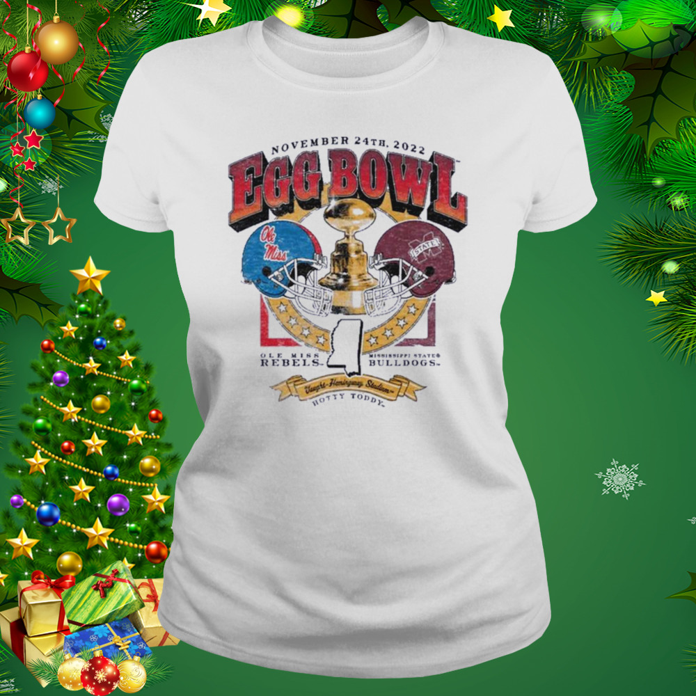 Ole Miss Rebels Vs. Mississippi State Bulldogs Egg Bowl 2022 Hotty Toddy Shirt 2 Women's shirt