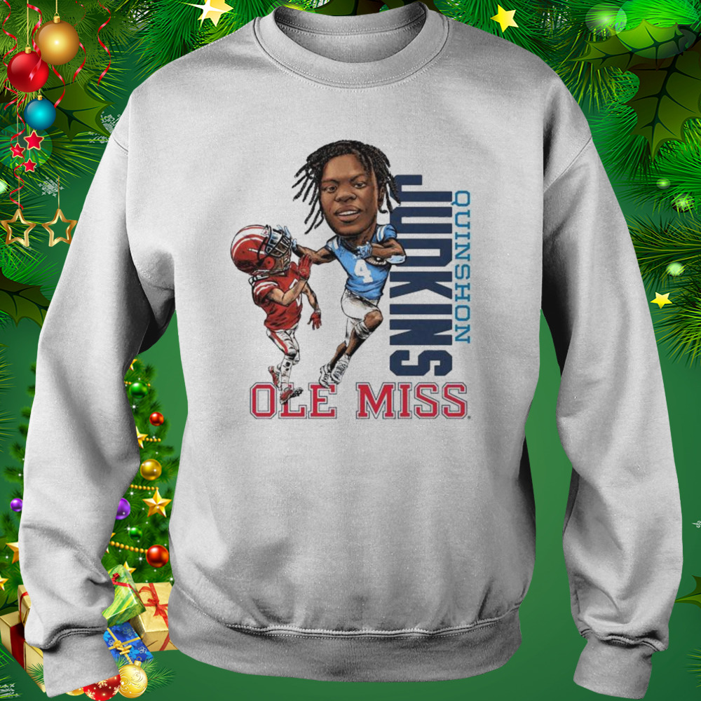 Ole miss Quinshon judkins caricature shirt 4 Sweat shirt