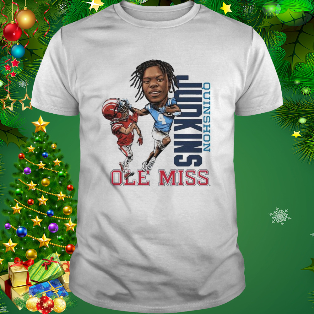 Ole miss Quinshon judkins caricature shirt 1 Unisex shirt