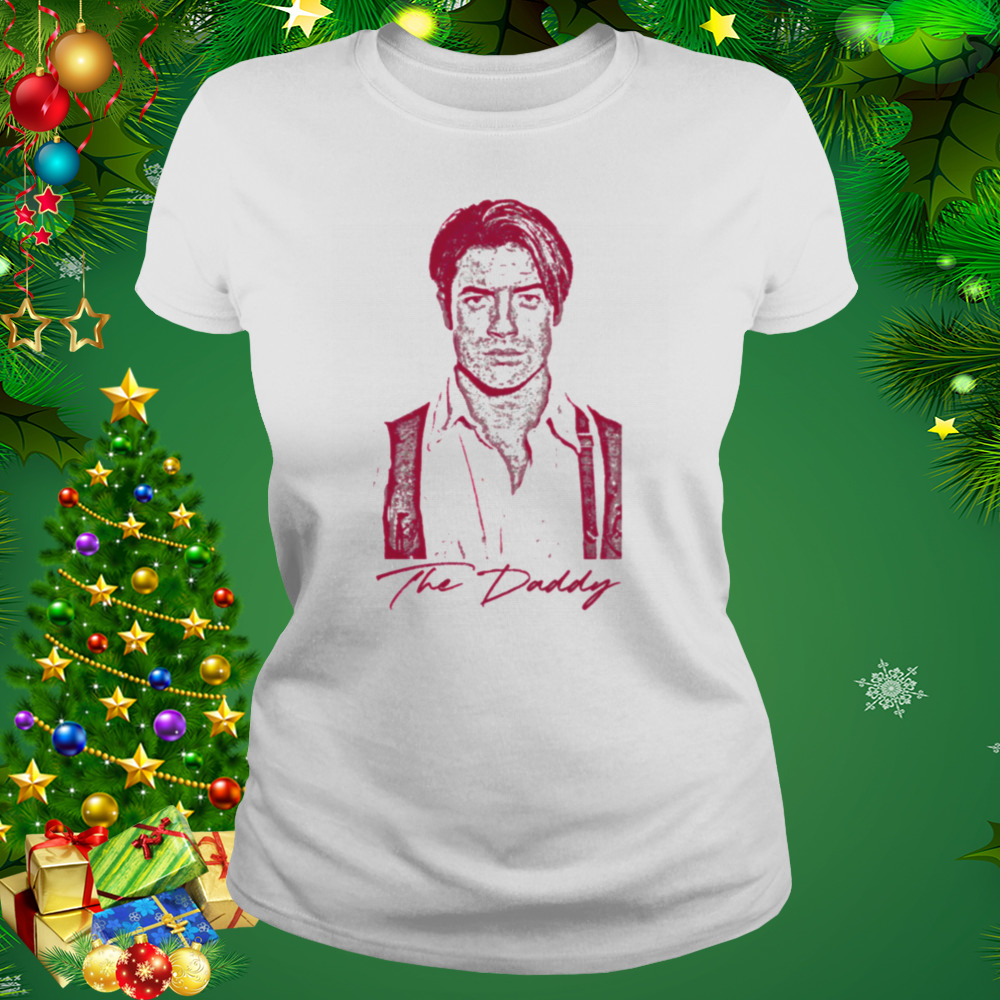 Red Distressed Design Brendan Fraser Portrait Actor shirt 2 Women's shirt