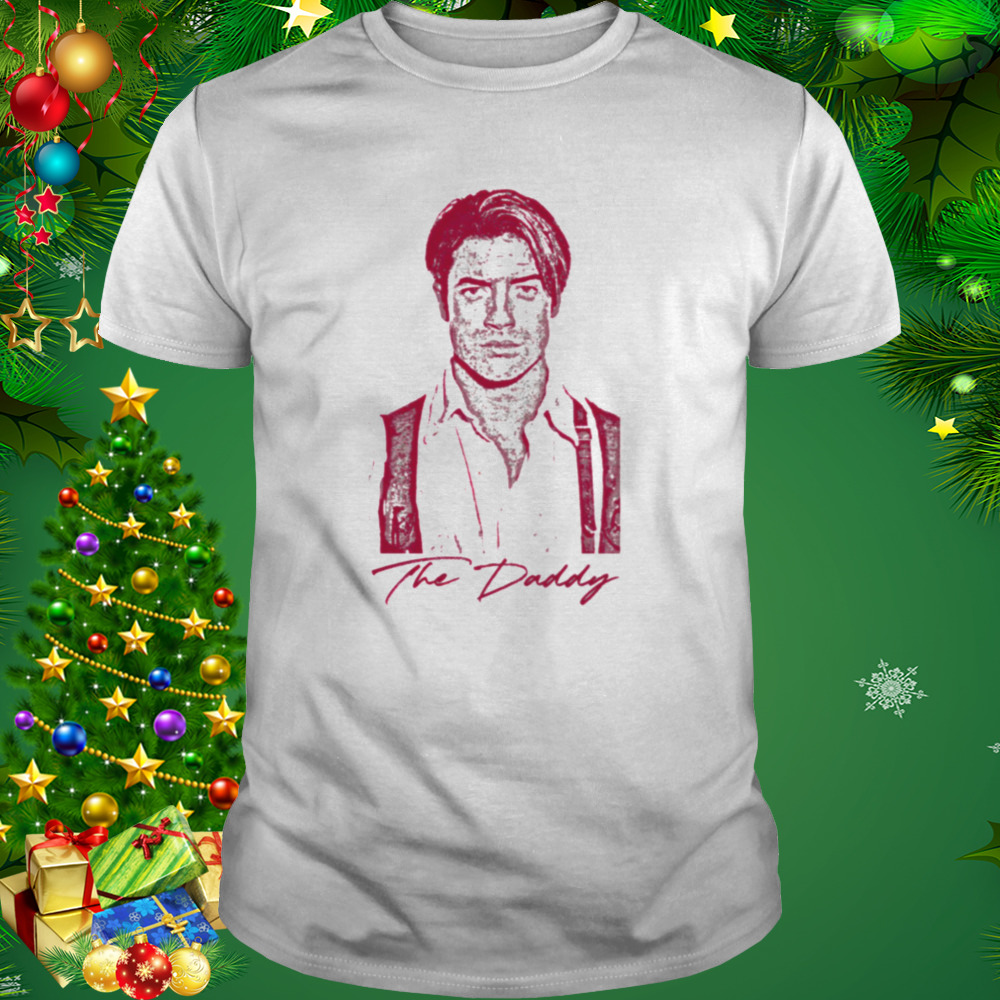 Red Distressed Design Brendan Fraser Portrait Actor shirt 1 Unisex shirt