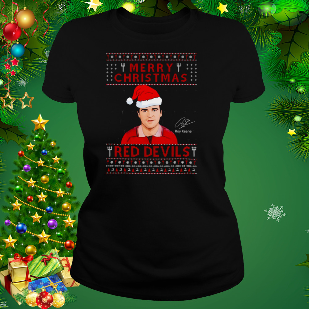 Roy Keane Manchester United Merry Christmas Red Devil shirt 2 Women's tshirt