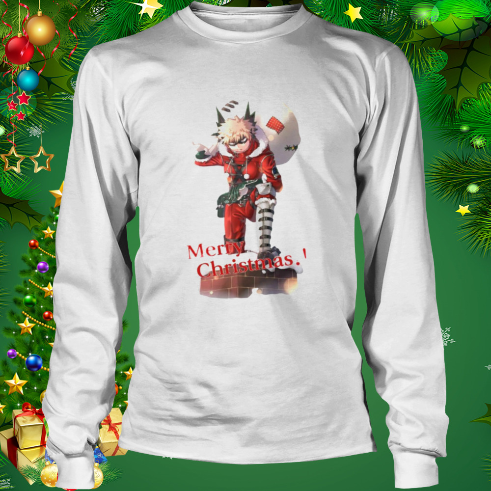 Santa Katsuki Bakugo On Christmas shirt 3 Longsleeve shirt