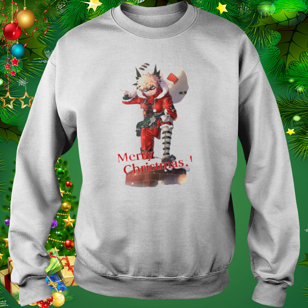 Santa Katsuki Bakugo On Christmas shirt 4 Sweat shirt