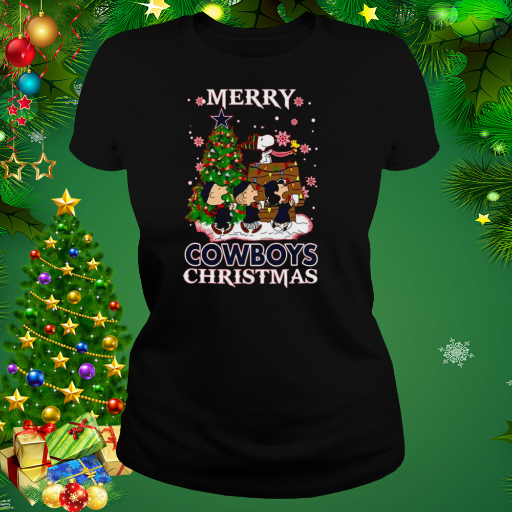 Snoopy and Friends Merry Dallas Cowboys Christmas shirt 2 Women's tshirt