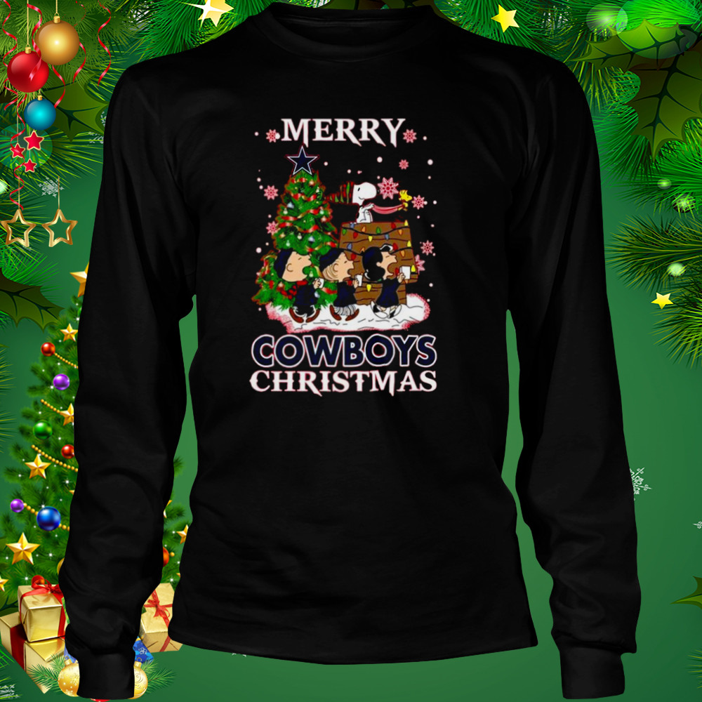 Snoopy and Friends Merry Dallas Cowboys Christmas shirt 3 Longsleeve tshirt