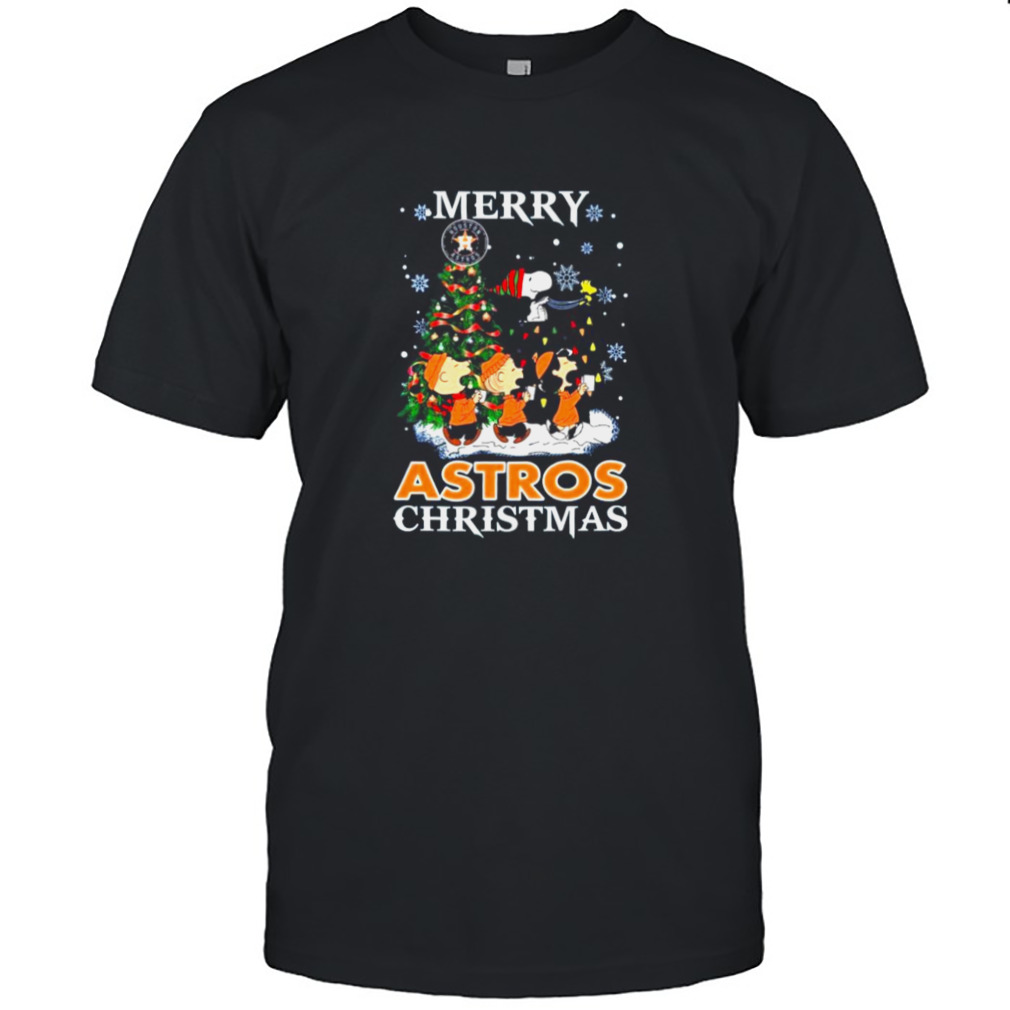 Snoopy and Friends Merry Houston Astros Christmas shirt
