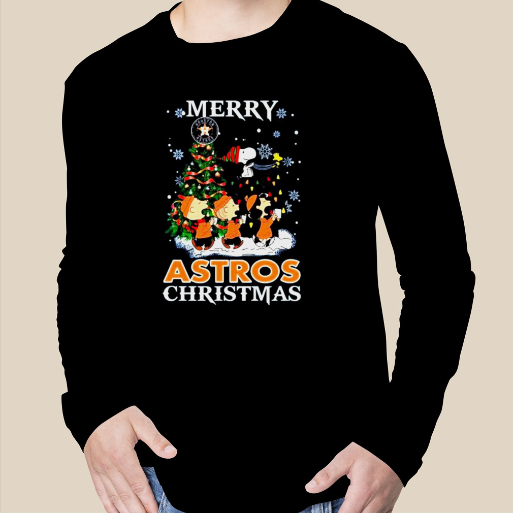 Snoopy And Friends Houston Astros Merry Christmas Shirt - High