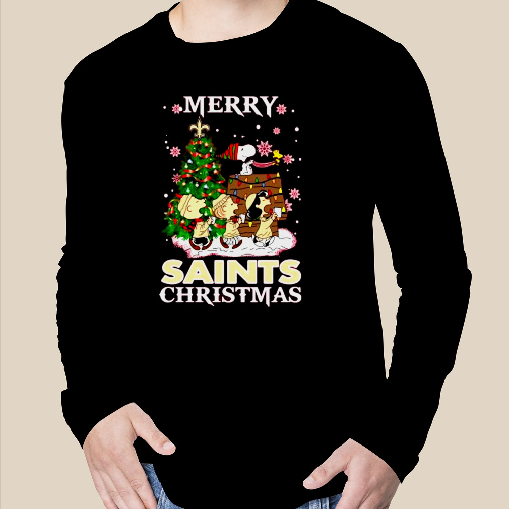 Snoopy and Friends Merry New Orleans Saints Christmas shirt